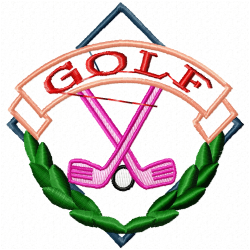 Golf Embroidery Design 2